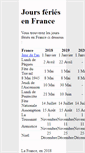 Mobile Screenshot of jourferie.net