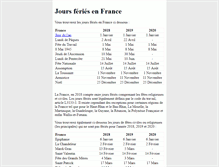 Tablet Screenshot of jourferie.net